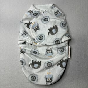 Blankets & Beyond‎ Sleep Bag Baby Swaddler Blue With Gray Elephants